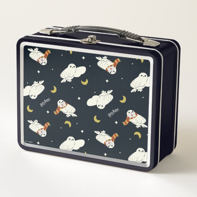 Hedwig Nighttime Moonlight Pattern Metal Lunch Box (Front)