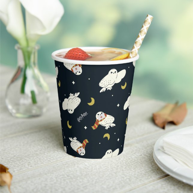 Hedwig Nighttime Moonlight Pattern Paper Cups (Insitu)