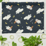 Hedwig Nighttime Moonlight Pattern Tea Towel<br><div class="desc">Add a touch of whimsical wizarding charm with this adorable Hedwig the snowy owl pattern design. Featuring repeating illustrations of Hedwig soaring beneath crescent moons and twinkling stars, this playful all-over print captures the magic of nighttime deliveries from the Owl Post. Some Hedwigs are bundled up in cozy Gryffindor house-colored...</div>