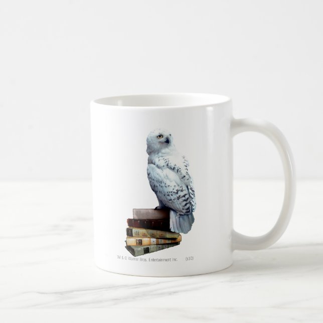 Hedwig on books coffee mug (Right)