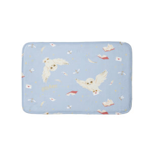 Hedwig Owl Post Letters and Books Pattern Bath Mat