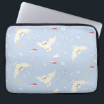 Hedwig Owl Post Letters and Books Pattern Laptop Sleeve<br><div class="desc">Add a touch of magical charm to your everyday essentials with this whimsical Hedwig pattern design. Featuring graceful Hedwigs soaring across a soft sky-blue background, this enchanting all-over print is accented with floating letters, open spellbooks, feathers, and tiny sparkling stars. The light, airy color palette and playful illustrations create a...</div>