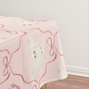 Hedwig Pink Ribbon Pattern Tablecloth