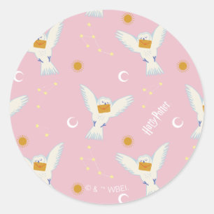 Hedwig Pink Solstice Pattern Classic Round Sticker
