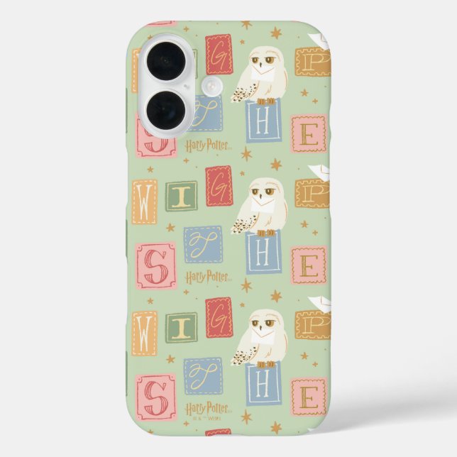 Hedwig Post Letter Block Pattern Case-Mate iPhone Case (Back)