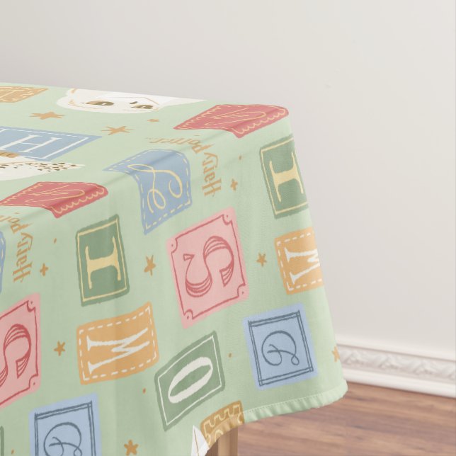 Hedwig Post Letter Block Pattern Tablecloth (In Situ)