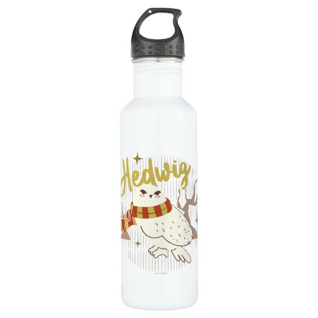 Hedwig Whimsical Forest Drawing 710 Ml Water Bottle (Front)