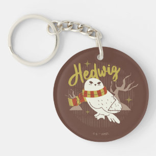 Hedwig Whimsical Forest Drawing Key Ring