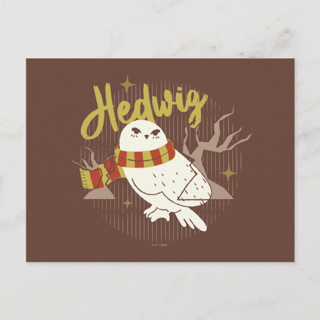 Hedwig Whimsical Forest Drawing Postcard (Front)