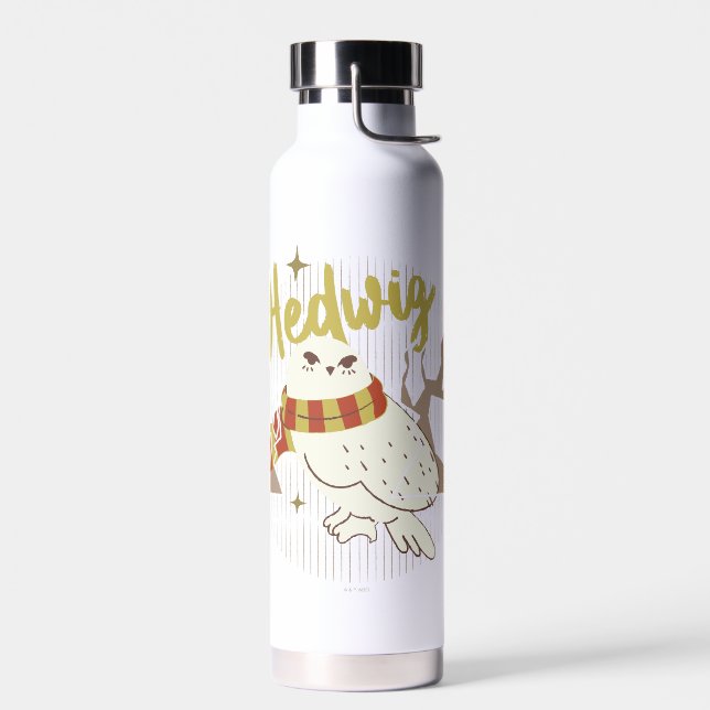 Hedwig Whimsical Forest Drawing Water Bottle (Left)