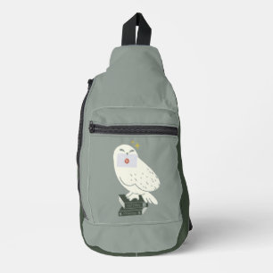 Hedwig With Letter Whimsical Drawing Sling Bag