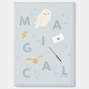 Hedwigh "Magical" Typography Graphic Magnet