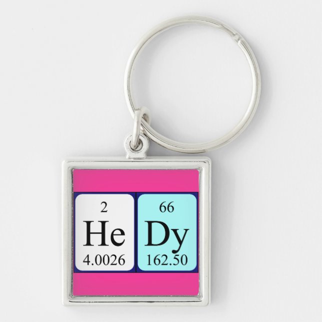 Hedy periodic table name keyring (Front)