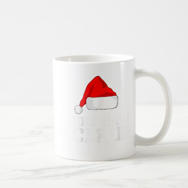 Hee-haw Claus Christmas Santas Hat Pajama Family X Coffee Mug (Right)
