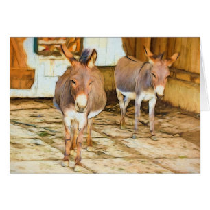 Hee Haw Donkeys Blank Card