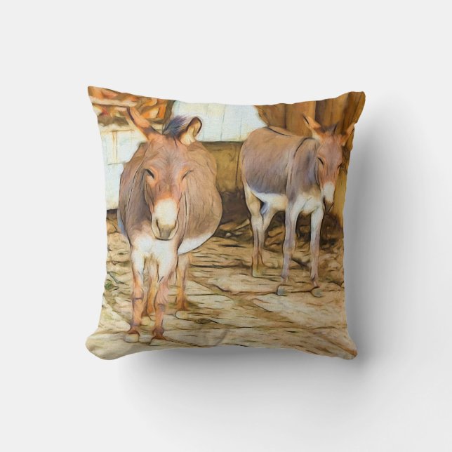 Hee Haw Donkeys Cushion (Front)