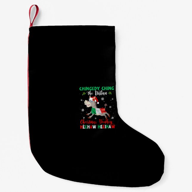 HEEHAW The Christmas Donkey | Donkey Lovers Gifts Small Christmas Stocking (Front)