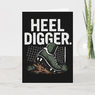 Heel Digger Soccer Cleat Net Fan Gear Design  Card