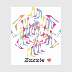 HEEL SWIRL Sticker Colorful Fashion-Inspired Shoes