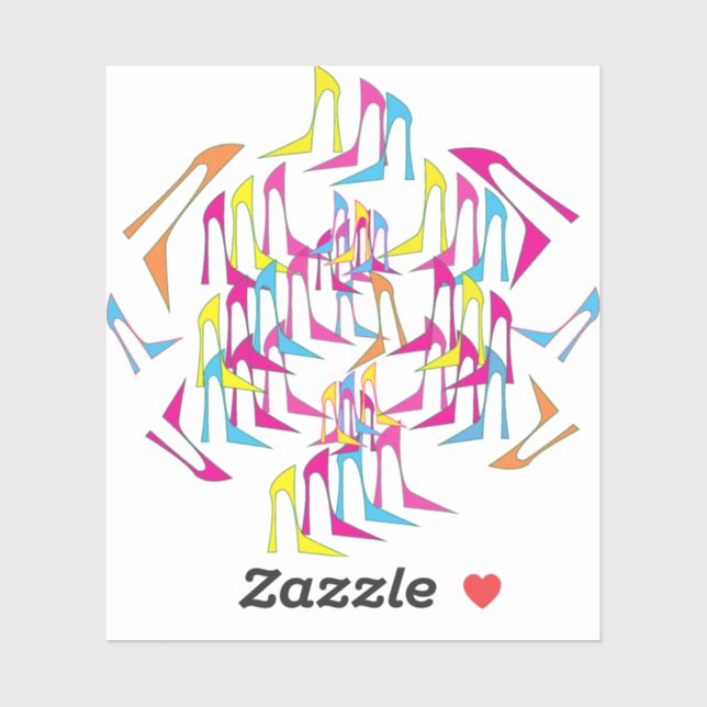 HEEL SWIRL Sticker Colourful Fashion-Inspired Shoe (Sheet)