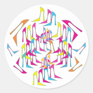 HEEL SWIRL Sticker Pop-Art Inspired High Heels