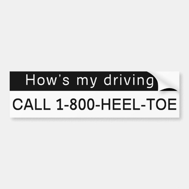Heel toe Bumper sticker! Bumper Sticker (Front)