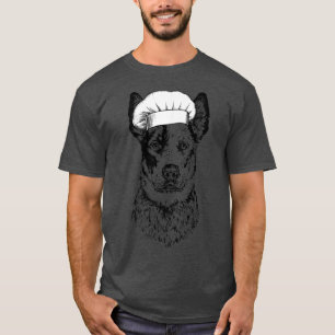 Heeler Australian Cattle Dog Cook Chef Funny Cooki T-Shirt