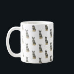 Heeler Cattledog (Blue Black Tan) Coffee Mug<br><div class="desc">A beautifully detailed watercolor illustration set in cheery rows. This design pops enough for stand alone pieces, but can also serve as a neutral!
To see more work and learn about this artist, visit her at: www.theprintsprincess.com @theprintsprincess</div>