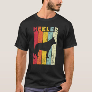 Heeler Dog For Men Kids Retro Blue Red Australian  T-Shirt