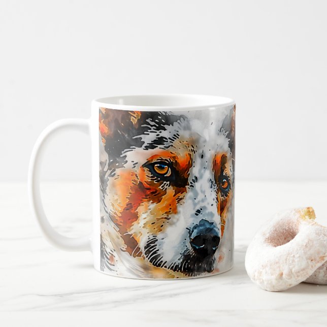 Heeler Dog Mum Coffee Mug (With Donut)