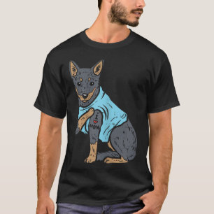 Heeler I Love Mum Animal Pet Red Blue Cattle Dog W T-Shirt