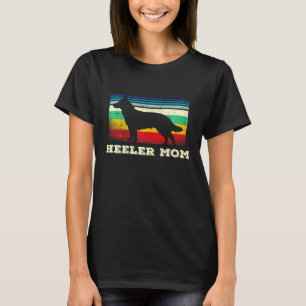 Heeler Mum Retro Vintage Blue Red Heeler Dog Owner T-Shirt