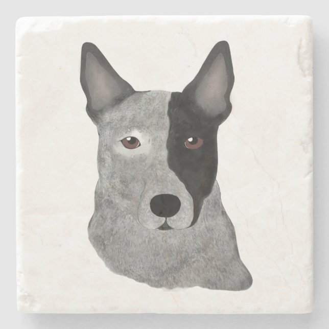 Heeler Stone Coaster (Front)