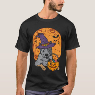 Heeler Witch Hat Moon Jack O Lantern Halloween T-Shirt
