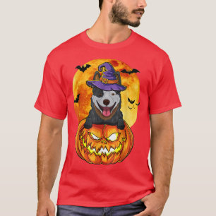 Heeler Witch Pumpkin Halloween Dog Lover Funny T-Shirt