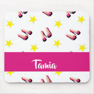 Heels and stars patterned mouse pad