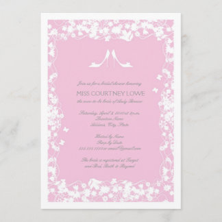 Heels Bridal Shower Invitation in Light Pink