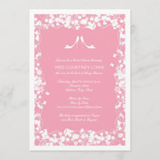 Heels Bridal Shower Invitation in Soft Pink