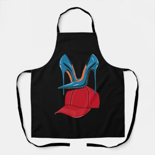Heels stepping on Red MAGA Hat Election 2024 Apron
