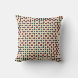 Heffalumps Jumbo Red Blue Polka on Beige Pillow