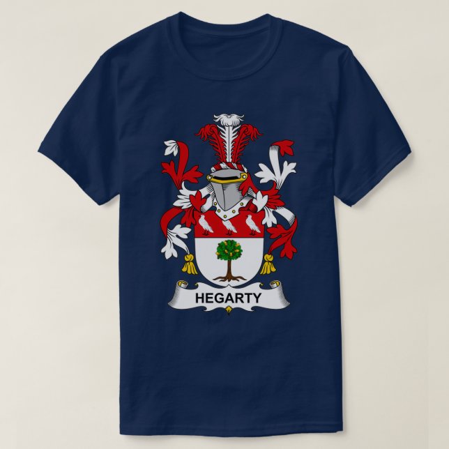 Hegarty Coat of Arms Family Crest  T-Shirt (Design Front)