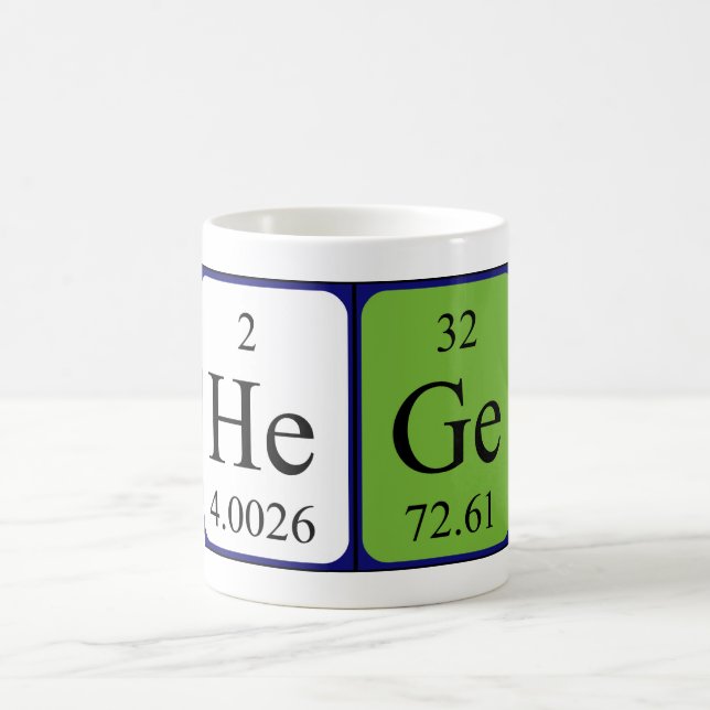 Hege periodic table name mug (Center)