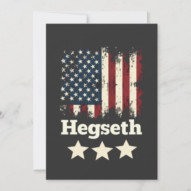 Hegseth Trump Administration American Flag Save The Date (Front)
