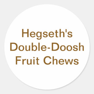Hegseth's Fruit-Doosh Hankamer Artjunkhaus Yummy! Classic Round Sticker