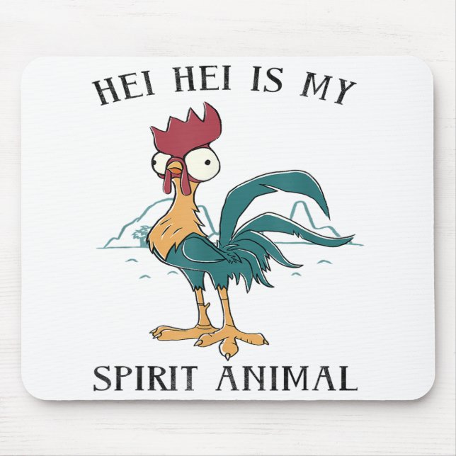 Hei Hei Is My Spirit Animal Portrait Mouse Pad (Front)