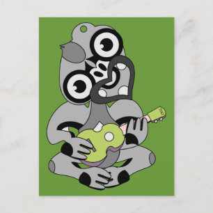 Hei Tiki Ukulele Aotearoa Postcard