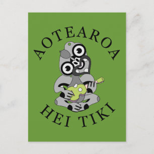 Hei Tiki Ukulele Aotearoa Postcard