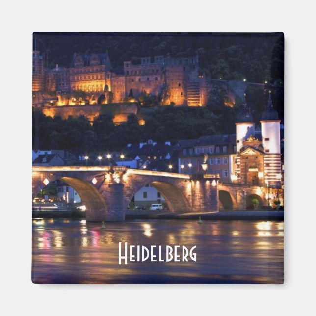 Heidelberg at Night Magnet (Front)