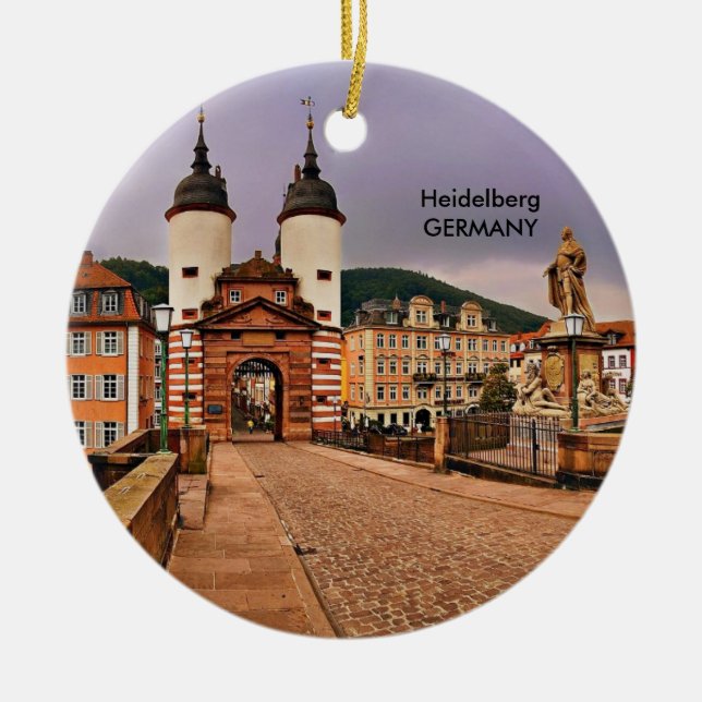 HEIDELBERG, BRIDGEGATE CERAMIC TREE DECORATION (Front)
