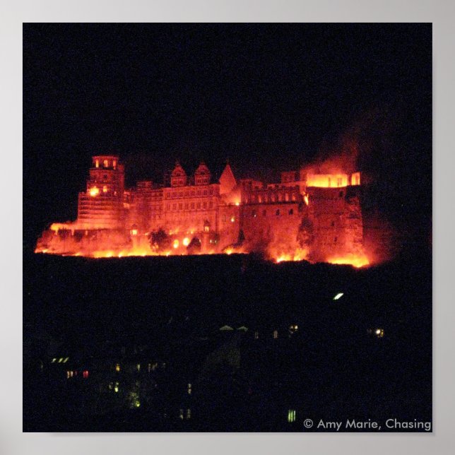 Heidelberg Castle Burning Poster (Front)
